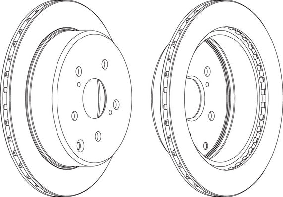 Rear Pair Of Brake Discs Fits Toyota OE 4243114100 Ferodo DDF687