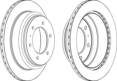 Rear Pair Of Brake Discs Fits Holden Honda Isuzu Opel Vauxhall Ferodo DDF695