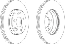 Load image into Gallery viewer, Front Pair Of Brake Discs Fits Mercedes-Benz OE 1244212412 Ferodo DDF725
