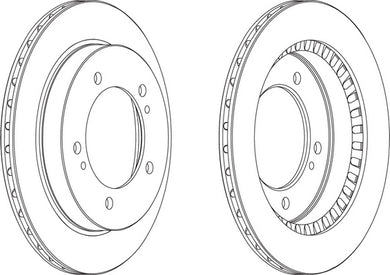 Front Pair Of Brake Discs Fits Geo Suzuki OE 5521156B00 Ferodo DDF746