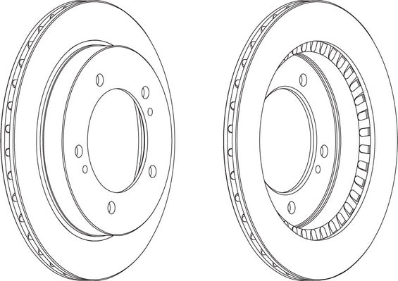 Front Pair Of Brake Discs Fits Geo Suzuki OE 5521156B00 Ferodo DDF746