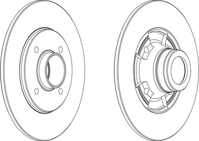 Pair Of Coated Brake Discs Ferodo DDF752C