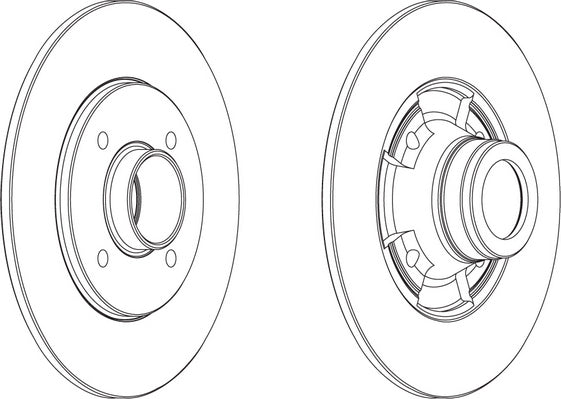 Pair Of Coated Brake Discs Ferodo DDF752C