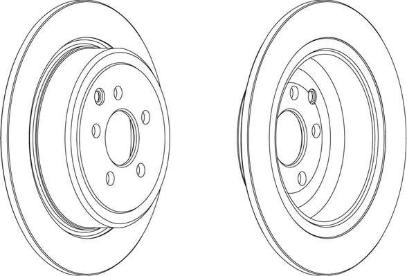 Rear Pair Of Brake Discs Fits Citroen Fiat Lancia Peugeot Ferodo DDF757