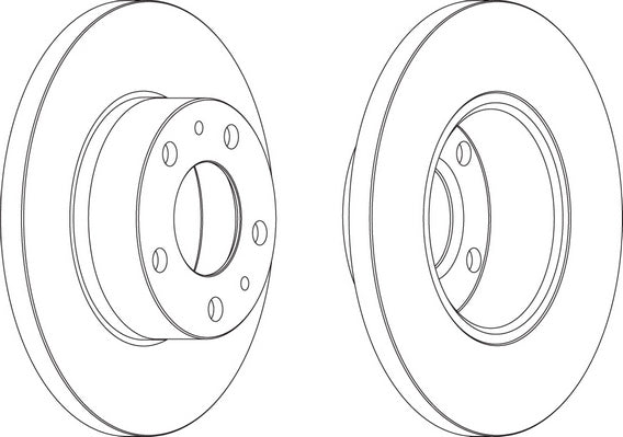Front Pair Of Brake Discs Fits Citroen Fiat Peugeot OE 71738910 Ferodo DDF758