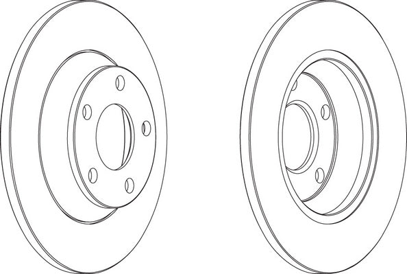 Pair Of Coated Brake Discs Ferodo DDF759C