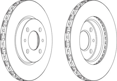 Pair Of Coated Brake Discs Ferodo DDF762C
