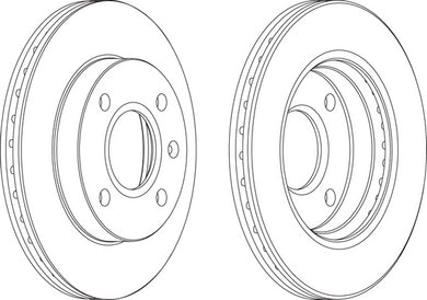 Pair Of Coated Brake Discs Ferodo DDF766C
