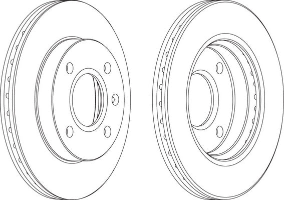 Pair Of Coated Brake Discs Ferodo DDF766C