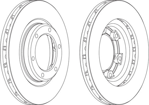 Front Pair Of Brake Discs Fits Toyota OE 4351260090 Ferodo DDF769