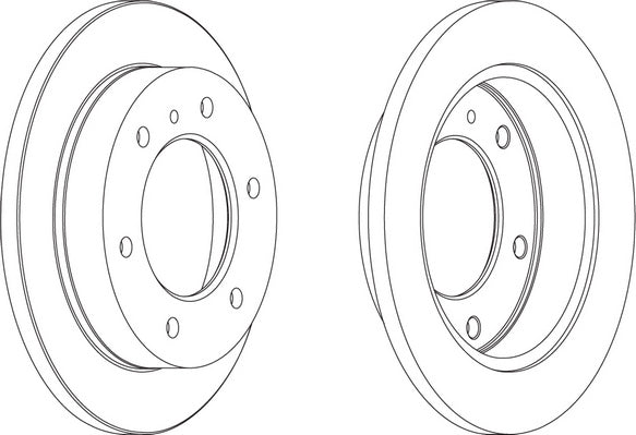 Front Pair Of Brake Discs Fits Toyota OE 4351228060 Ferodo DDF780