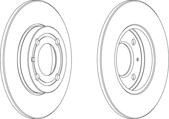 Pair Of Coated Brake Discs Ferodo DDF795C
