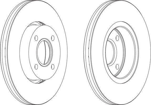 Front Pair Of Brake Discs Fits Ac Ford OE 1513979 Ferodo DDF801