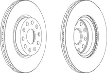 Load image into Gallery viewer, Front Pair Of Brake Discs Fits Lancia OE 46449389 Ferodo DDF803