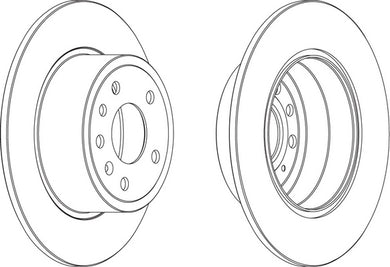 Pair Of Coated Brake Discs Ferodo DDF811C