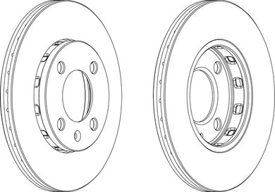 Pair Of Coated Brake Discs Ferodo DDF812C