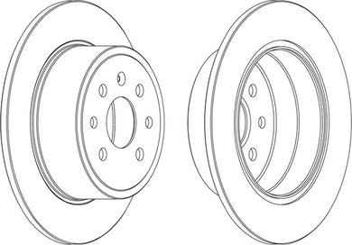 Pair Of Coated Brake Discs Ferodo DDF814C