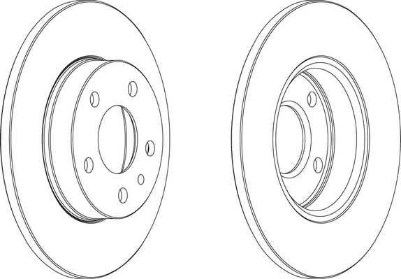 Rear Pair Of Brake Discs Fits Alfa Romeo OE 6057892 Ferodo DDF818