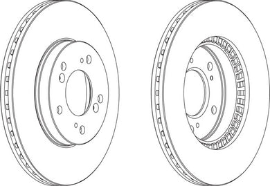 Pair Of Coated Brake Discs Ferodo DDF829C