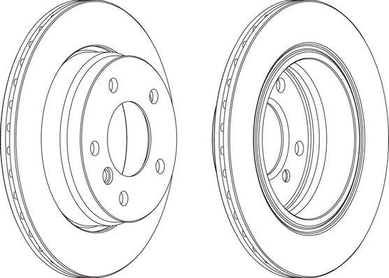 Pair Of Coated Brake Discs Ferodo DDF831C