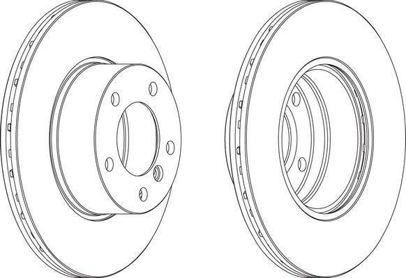 Pair Of Coated Brake Discs Ferodo DDF834C