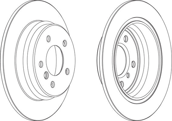 Pair Of Coated Brake Discs Ferodo DDF835C