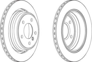 Pair Of Coated Brake Discs Ferodo DDF836C