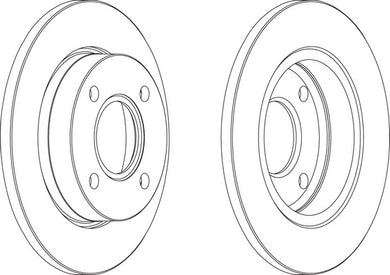 Pair Of Coated Brake Discs Ferodo DDF845C