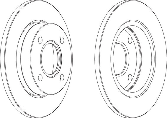 Pair Of Coated Brake Discs Ferodo DDF845C