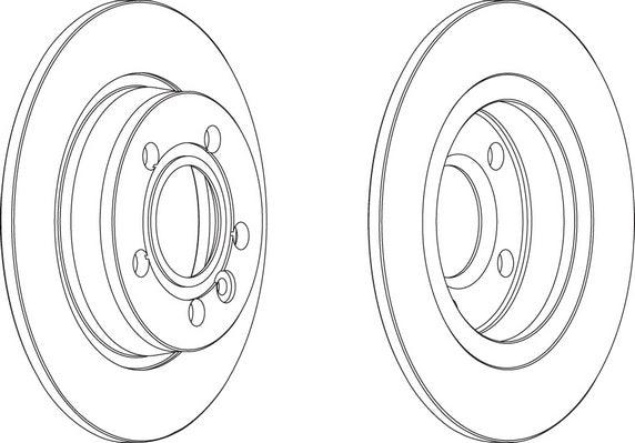 Pair Of Coated Brake Discs Ferodo DDF847C