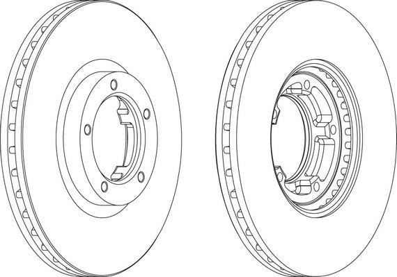 Pair Of Coated Brake Discs Ferodo DDF848C