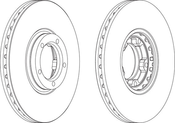 Front Pair Of Brake Discs Fits Ford OE 1514235 Ferodo DDF849