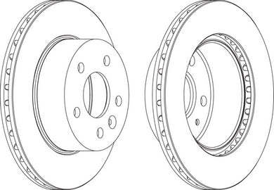Pair Of Coated Brake Discs Ferodo DDF860C