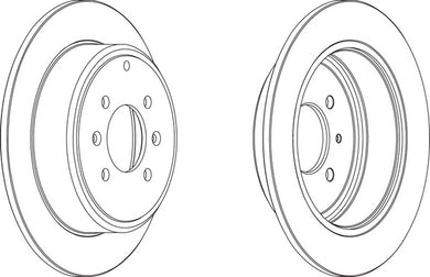 Pair Of Coated Brake Discs Ferodo DDF869C