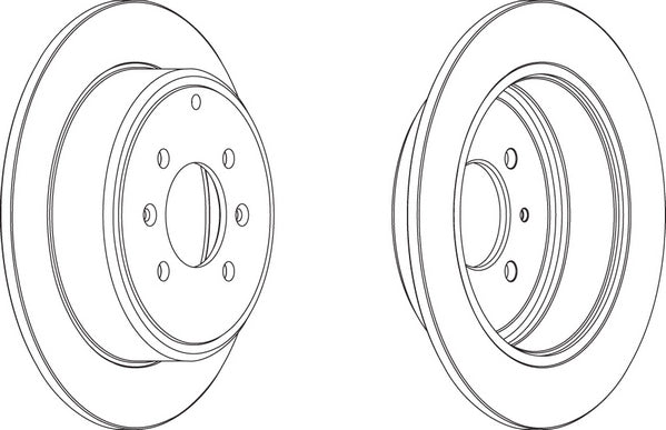 Pair Of Coated Brake Discs Ferodo DDF869C