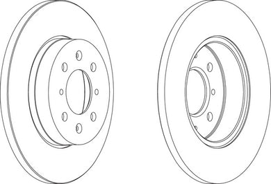 Pair Of Coated Brake Discs Ferodo DDF872C