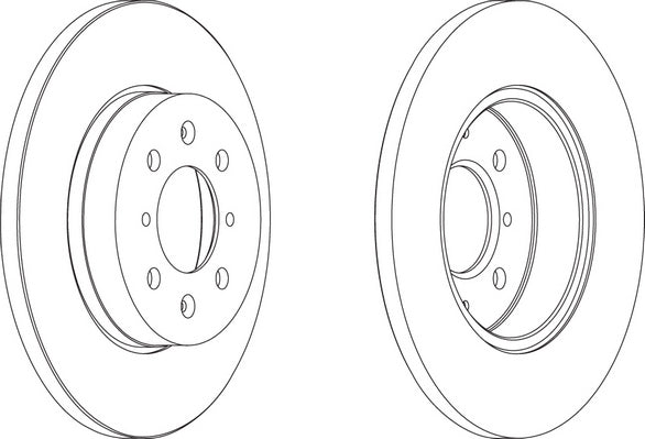 Pair Of Coated Brake Discs Ferodo DDF872C