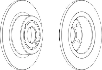 Pair Of Coated Brake Discs Ferodo DDF874C