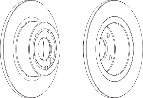 Pair Of Coated Brake Discs Ferodo DDF874C