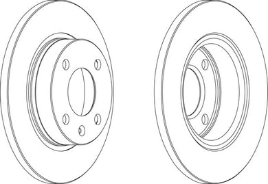 Front Pair Of Brake Discs Fits Skoda VW OE 2415019 Ferodo DDF875