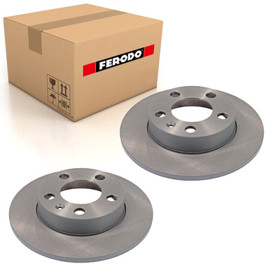 Pair Of Rear Coated Brake Discs Fits VW Golf Polo Audi A1 A2 A3 Ferodo DDF929C