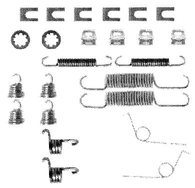 Rear Brake Shoe Fitting Kit Fits Peugeot Ferodo FBA136