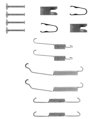 Rear Brake Shoe Fitting Kit Fits Mercedes-Benz Ferodo FBA210