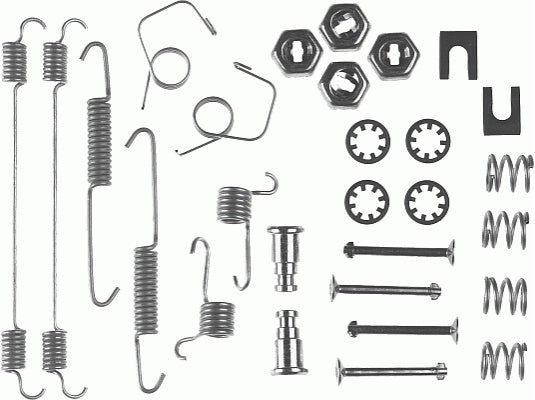 Rear Brake Shoe Fitting Kit Fits Citroen Peugeot Renault Ferodo FBA29