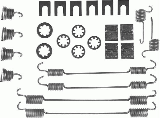 Rear Brake Shoe Fitting Kit Fits Citroen Peugeot Ferodo FBA44