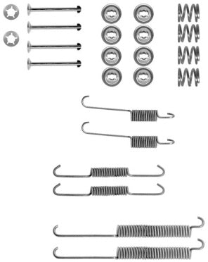 Rear Brake Shoe Fitting Kit Fits Citroen Peugeot Renault Volvo Ferodo FBA56