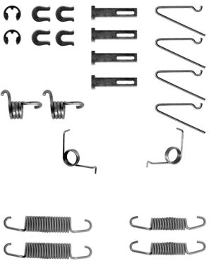 Rear Brake Shoe Fitting Kit Fits Skoda Ferodo FBA72