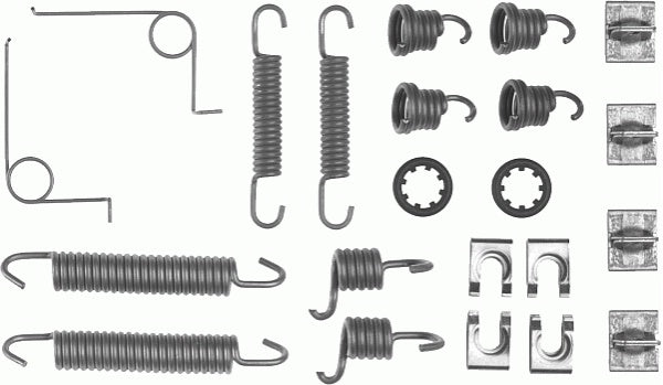 Rear Brake Shoe Fitting Kit Fits Fiat Peugeot Renault Talbot Ferodo 0FBA7