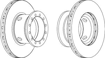 Front Brake Disc Single Fits OE MAK2487 Ferodo FCR102A