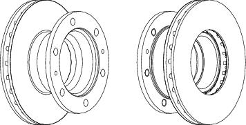Front Brake Disc Single Fits OE 1907529 Ferodo FCR105A